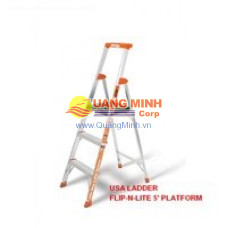 Thang nhôm ghế có tay vịn Little Giant Flip-N-Lite 5' Platform Ladder